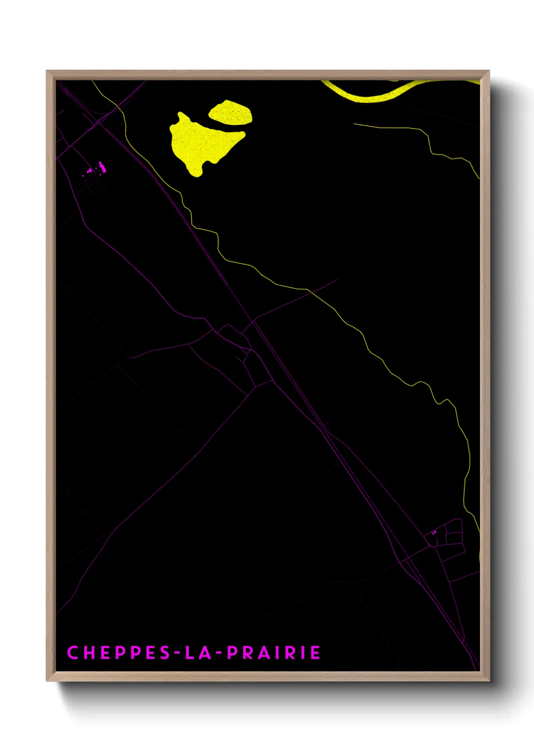 Une affiche de carte sur Cheppes-la-Prairie