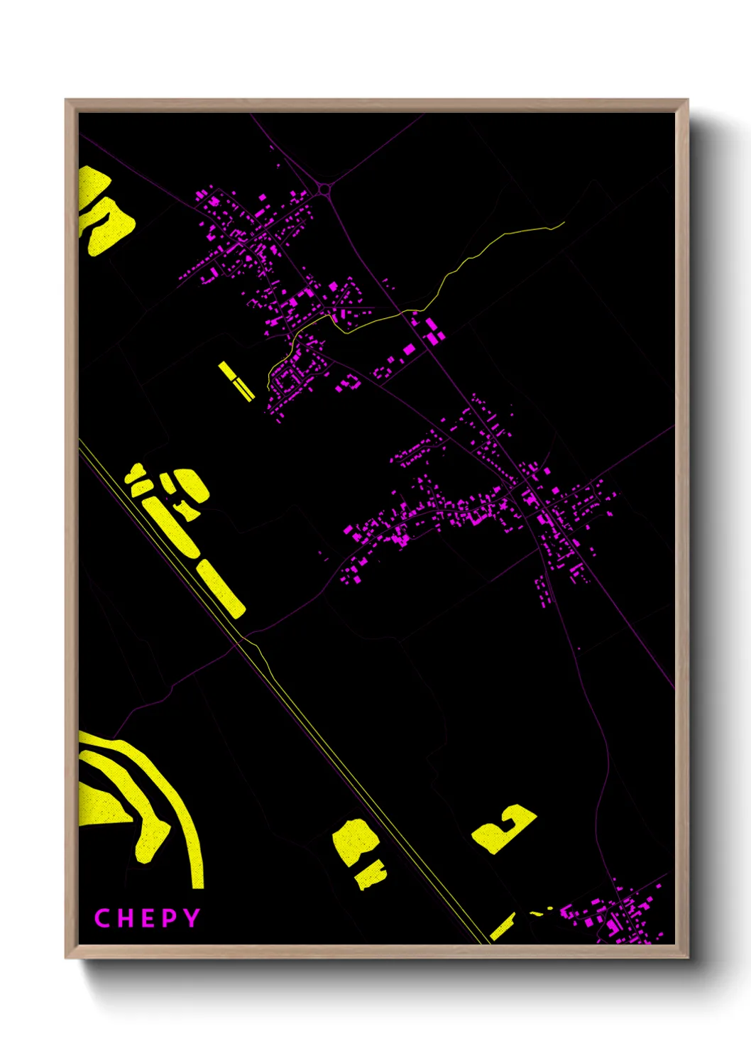 Une affiche de carte sur Chepy