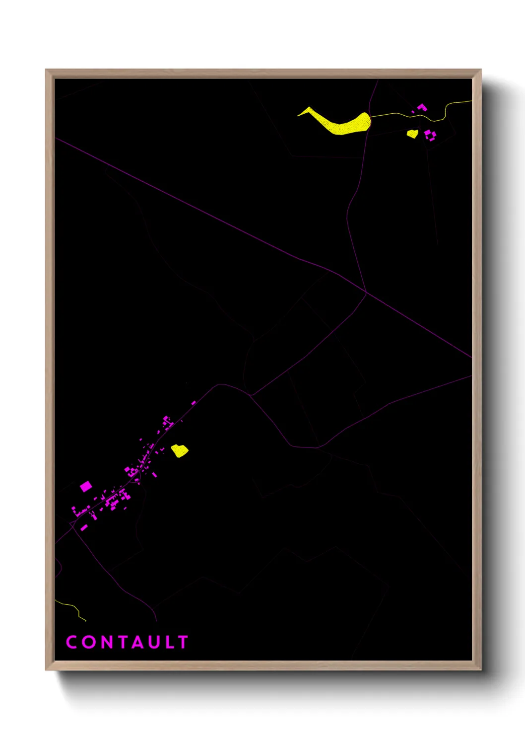 Une affiche de carte sur Contault