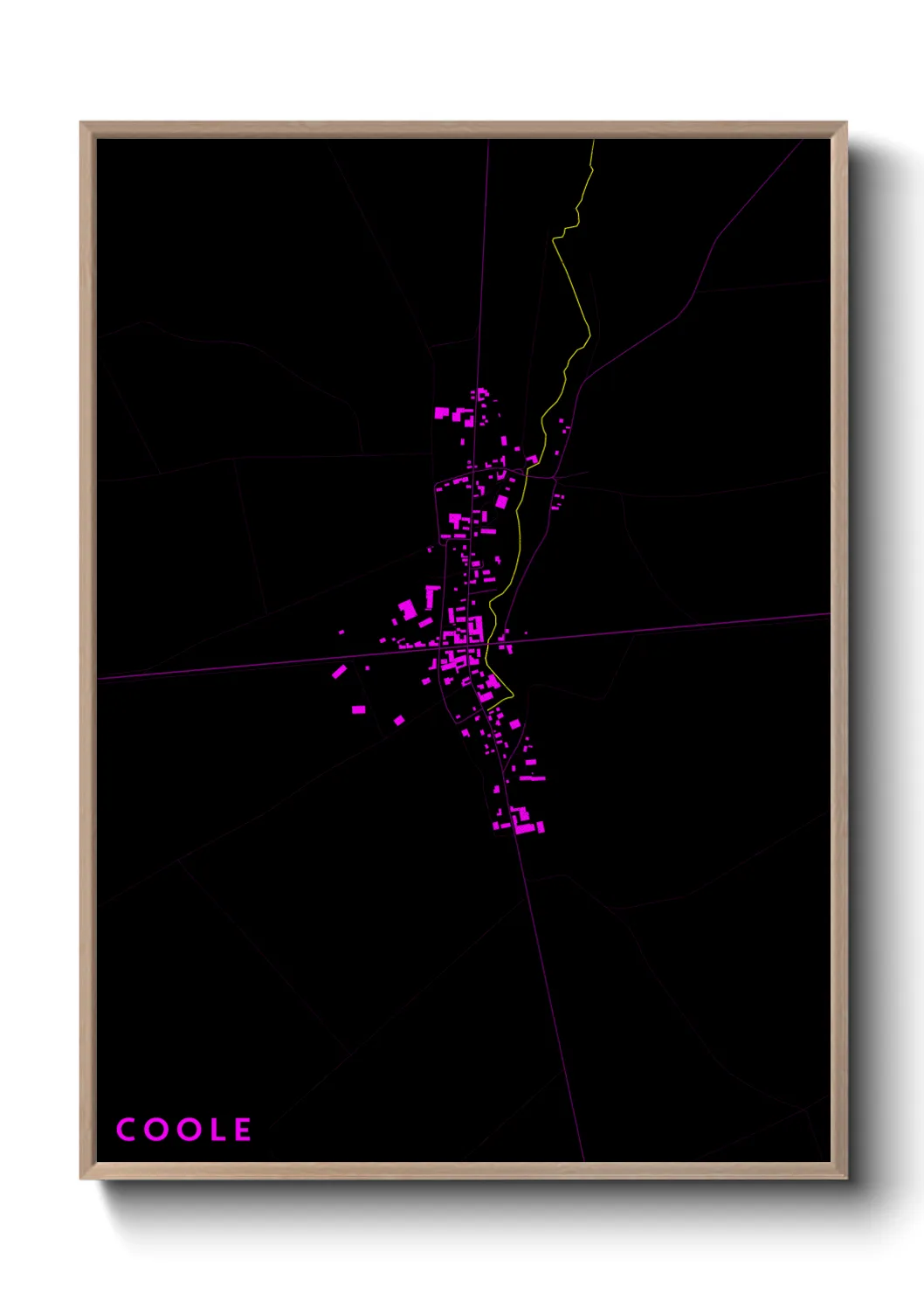 Une affiche de carte sur Coole