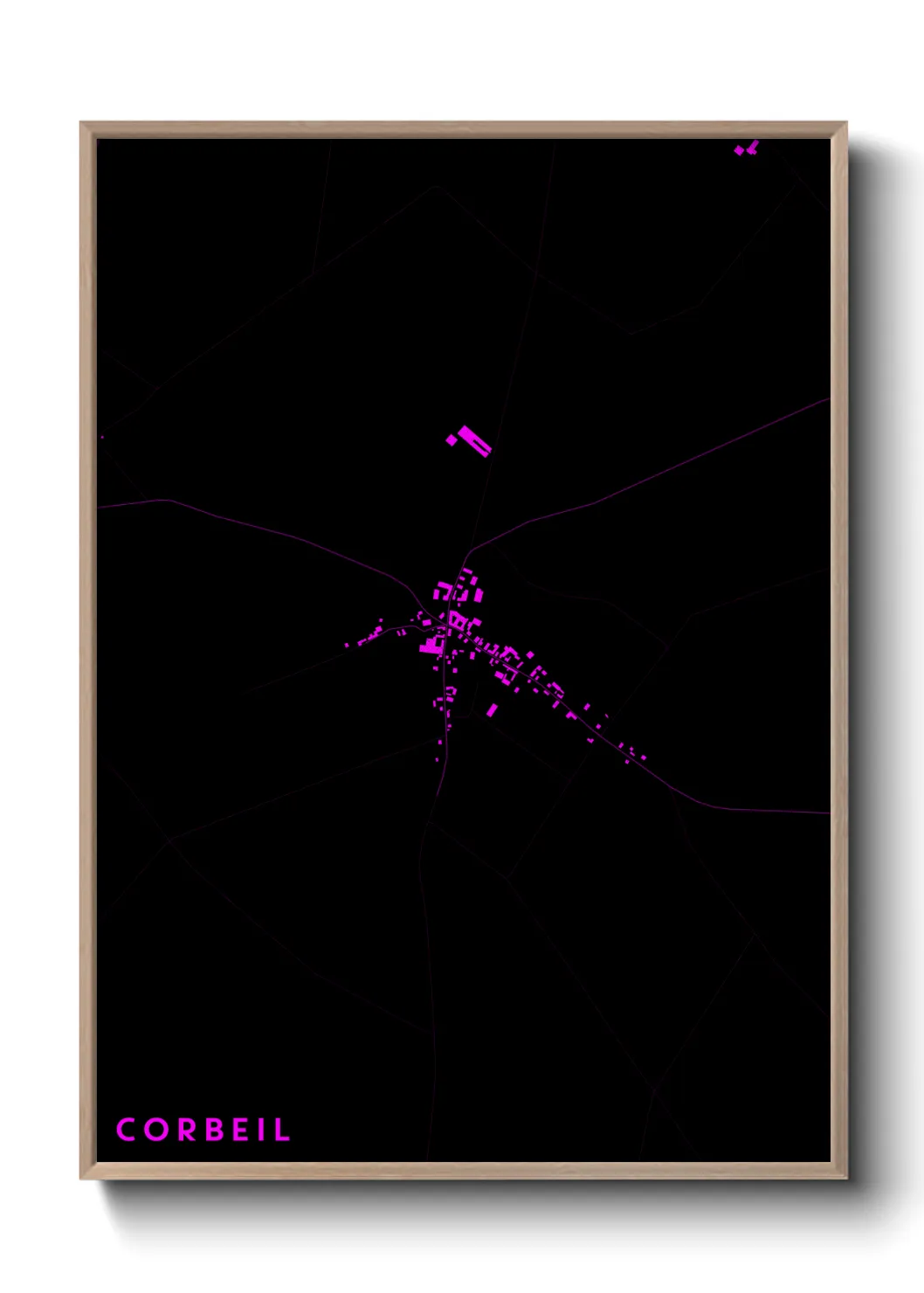 Une affiche de carte sur Corbeil