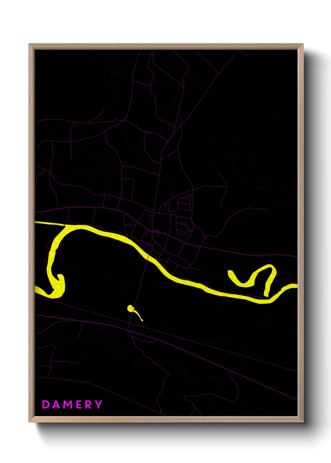 Une affiche de carte sur Damery