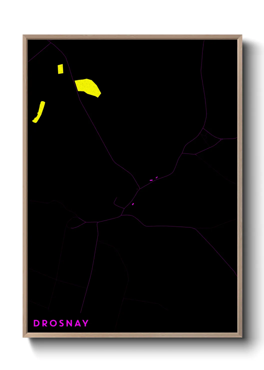 Une affiche de carte sur Drosnay