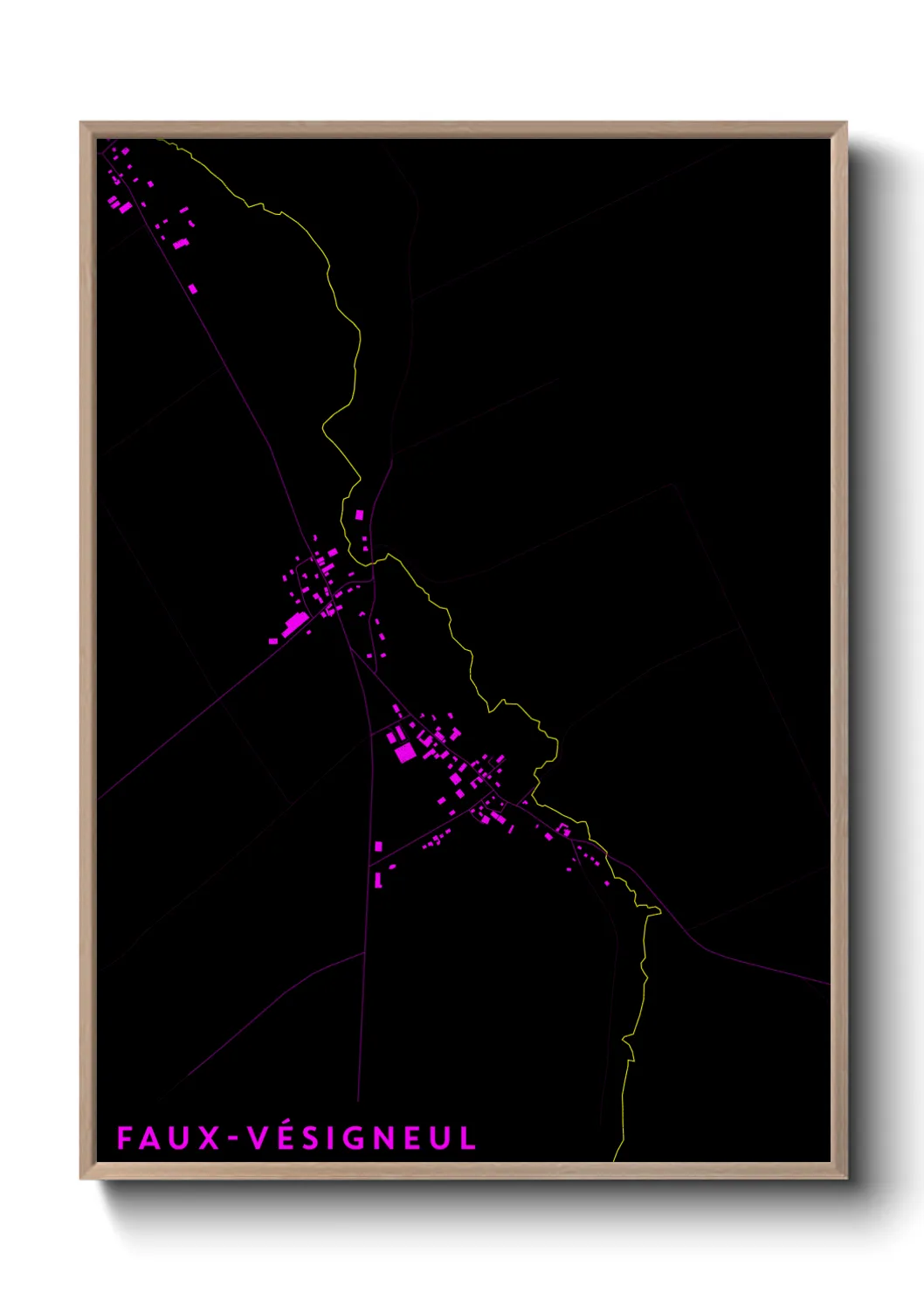 Un poster carteFaux-Vésigneul