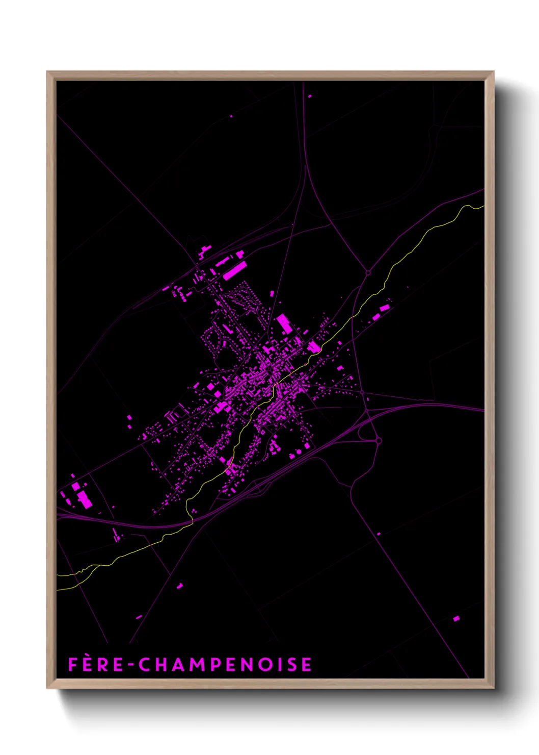 Une affiche de carte sur Fère-Champenoise