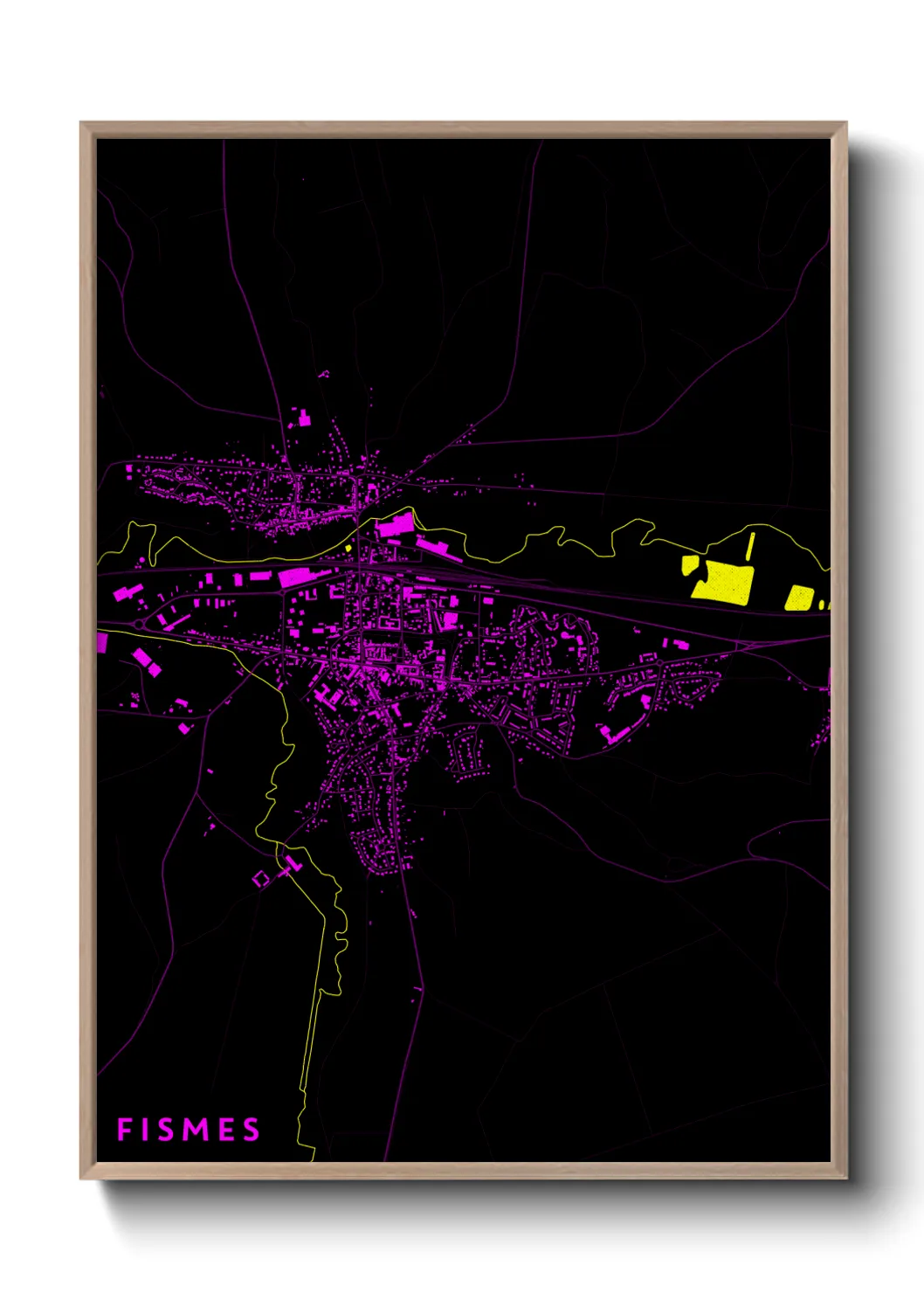 Une affiche de carte sur Fismes