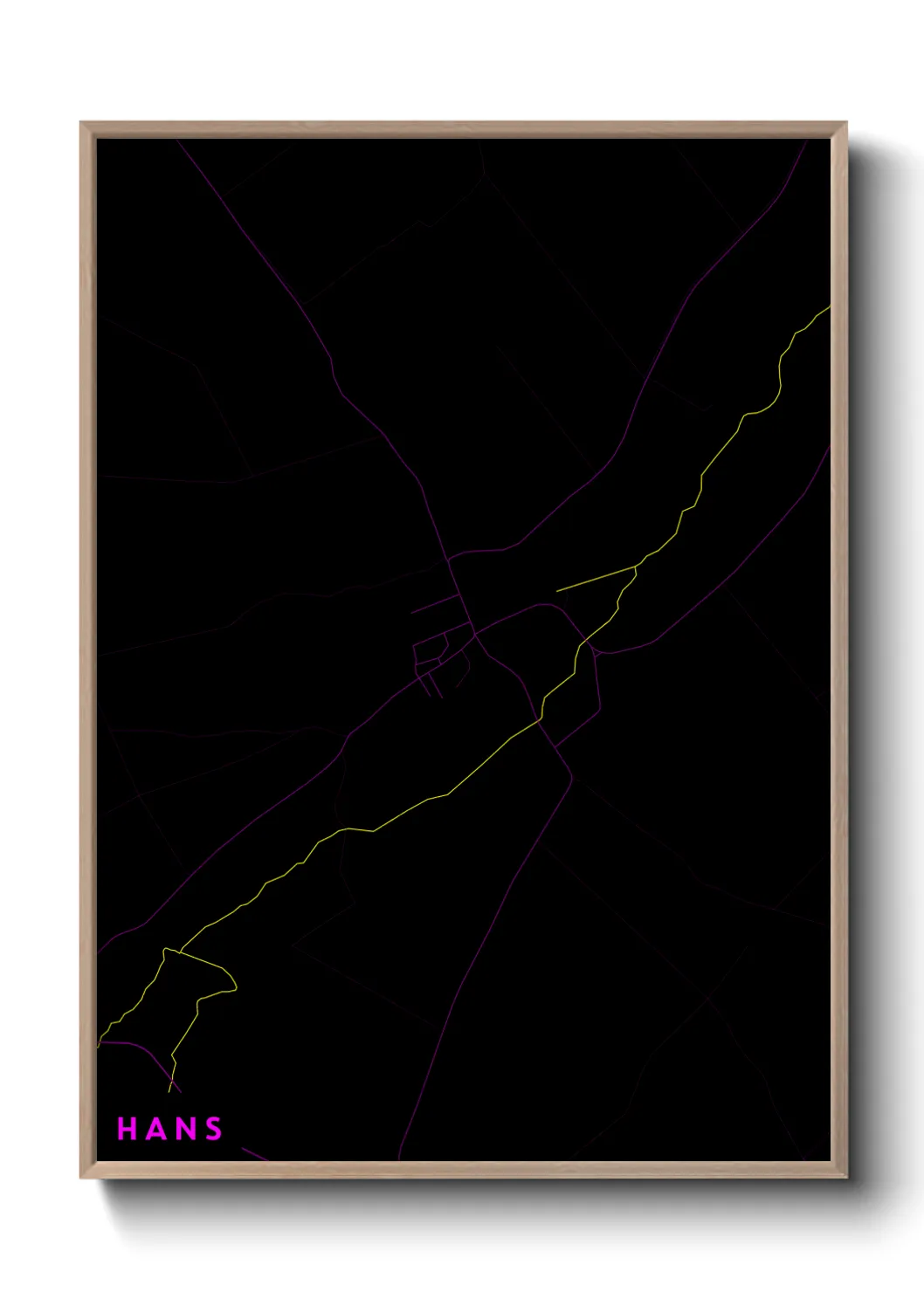 Une affiche de carte sur Hans