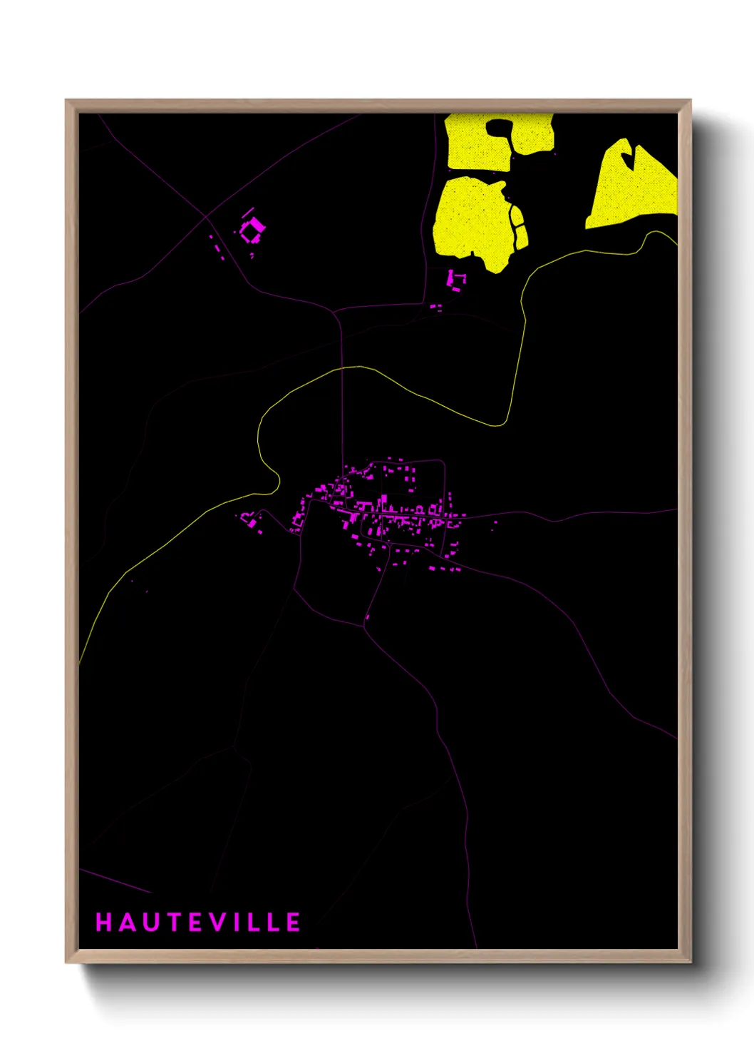 Une affiche de carte sur Hauteville