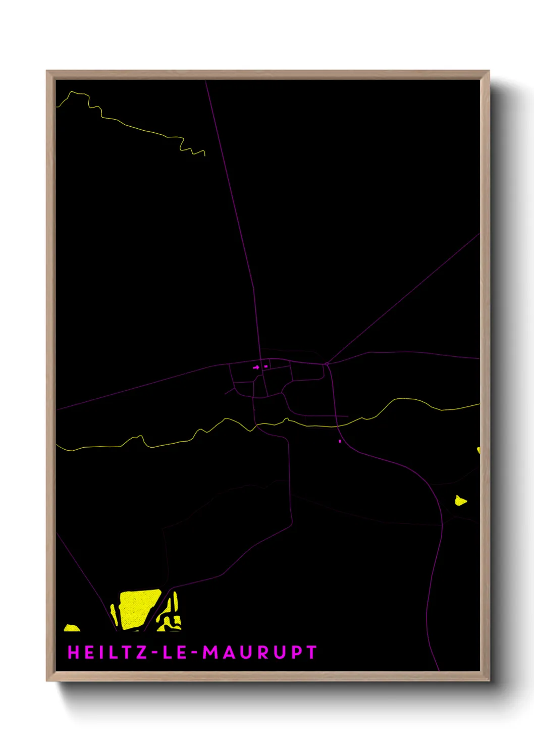 Une affiche de carte sur Heiltz-le-Maurupt