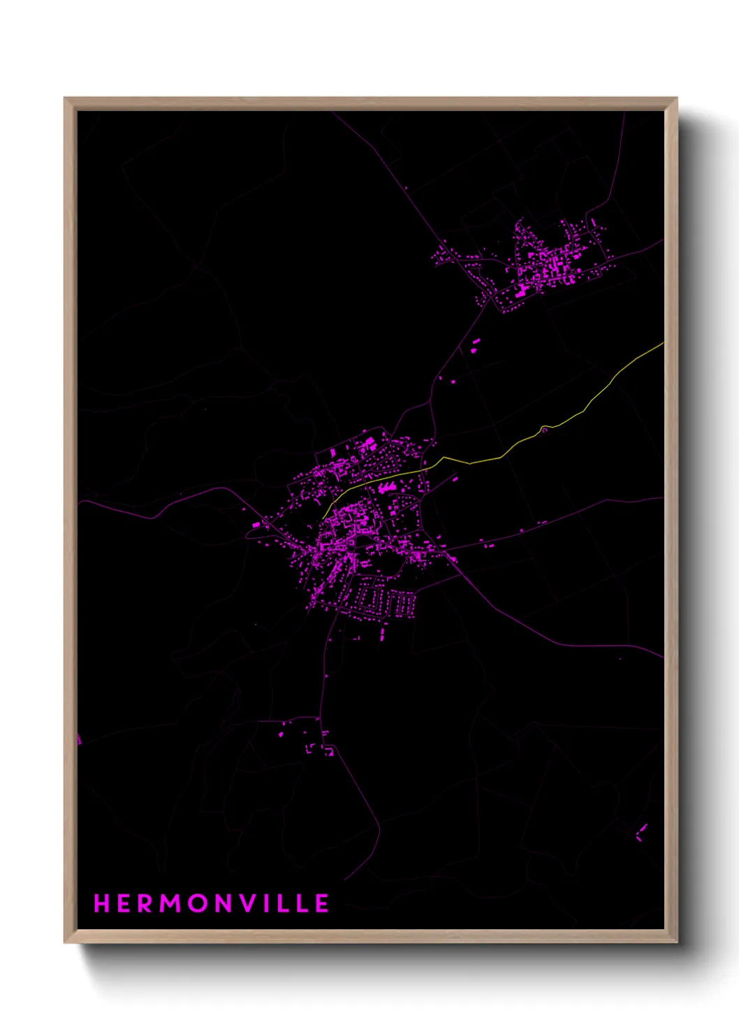 Une affiche de carte sur Hermonville