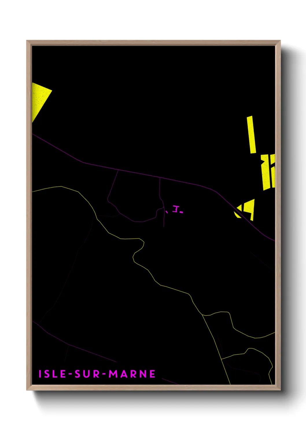 Une affiche de carte sur Isle-sur-Marne