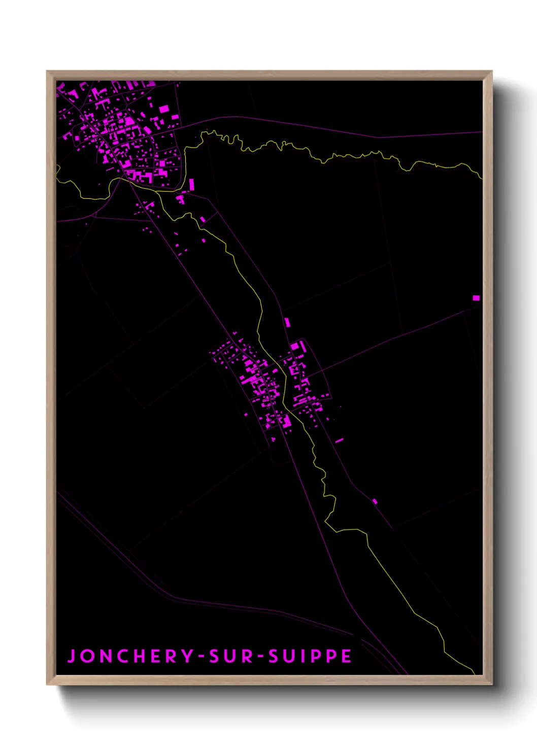 Une affiche de carte sur Jonchery-sur-Suippe