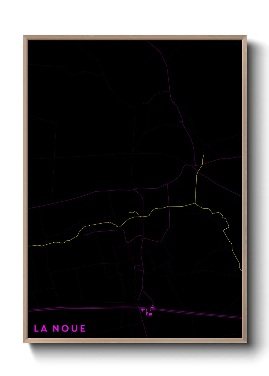 Une affiche de carte sur La Noue