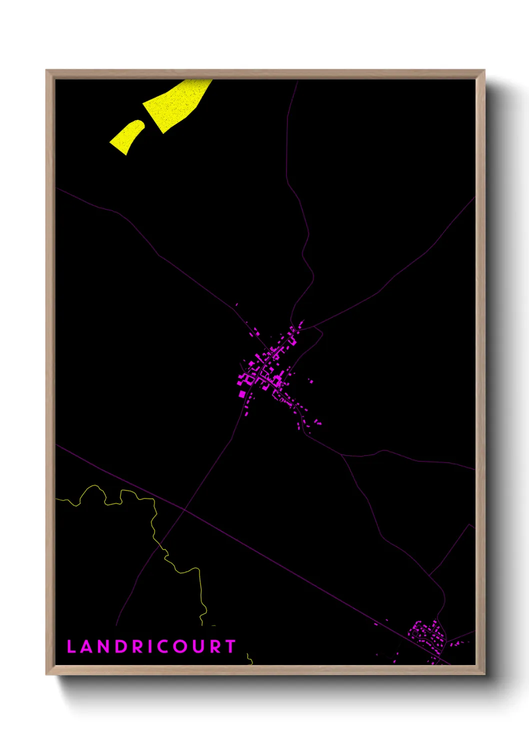 Une affiche de carte sur Landricourt