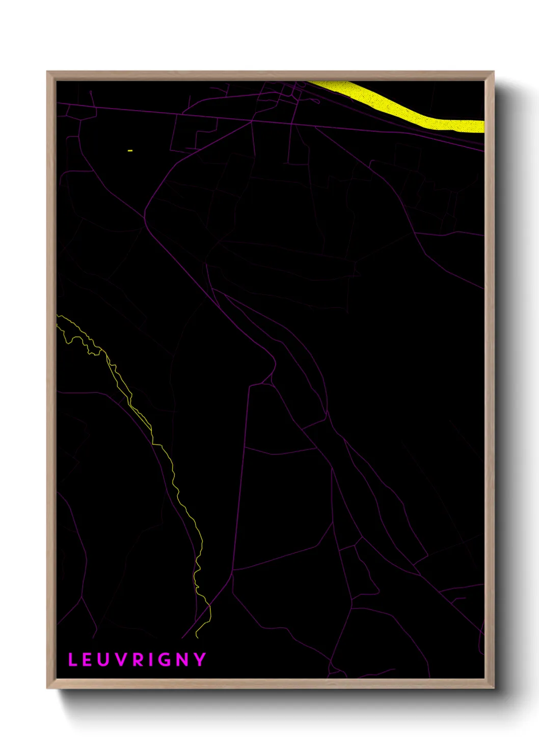 Une affiche de carte sur Leuvrigny