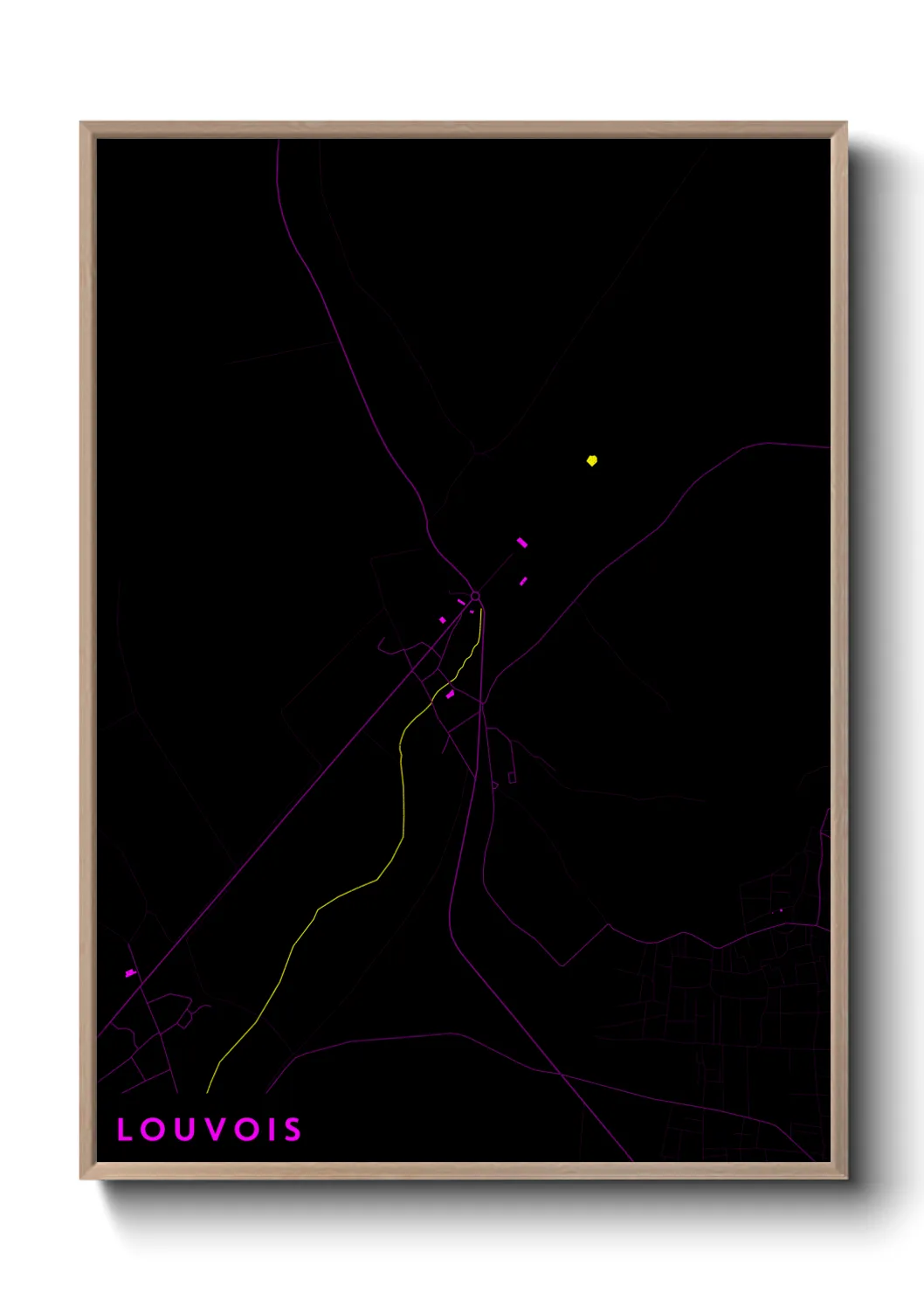 Une affiche de carte sur Louvois