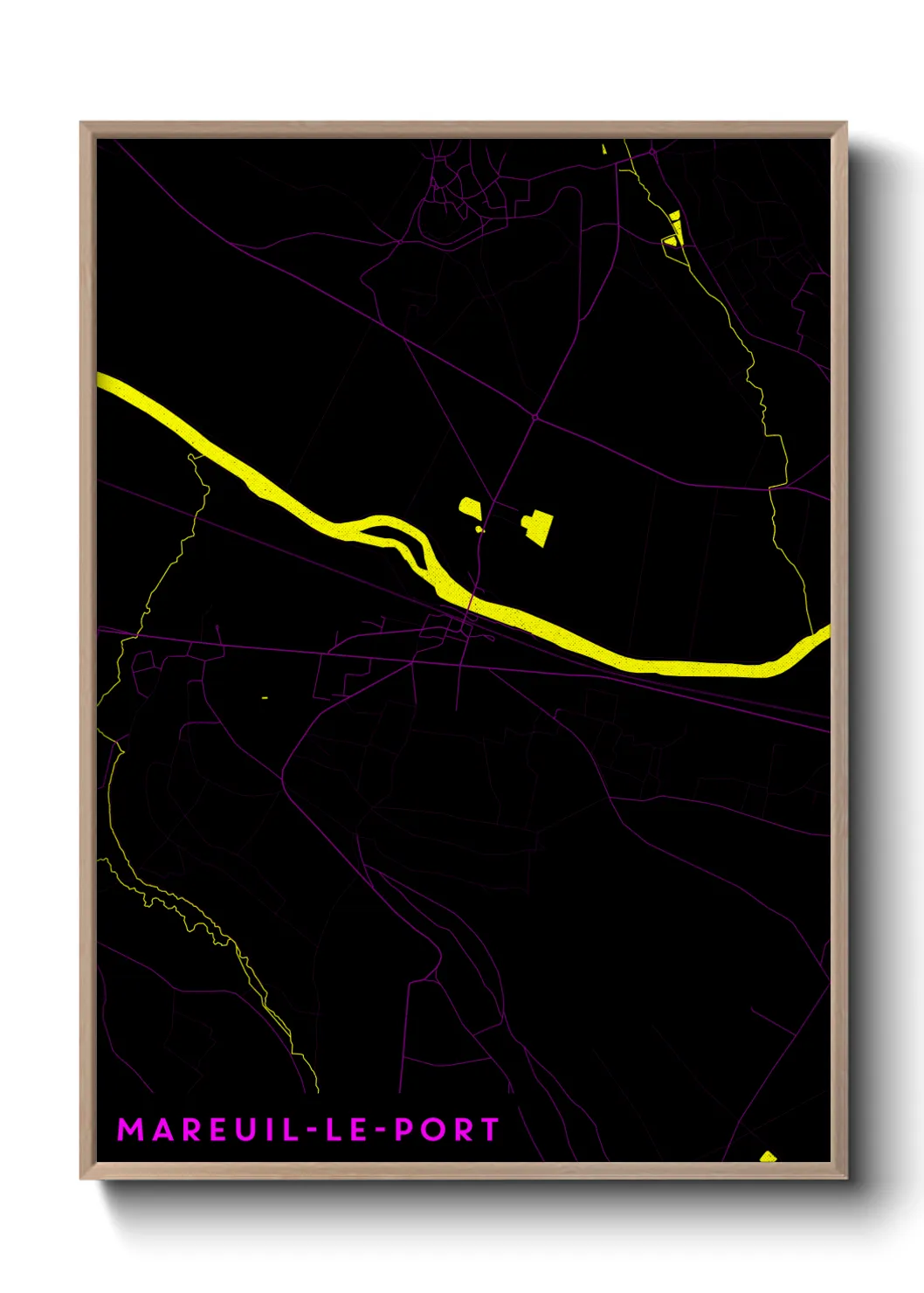 Une affiche de carte sur Mareuil-le-Port