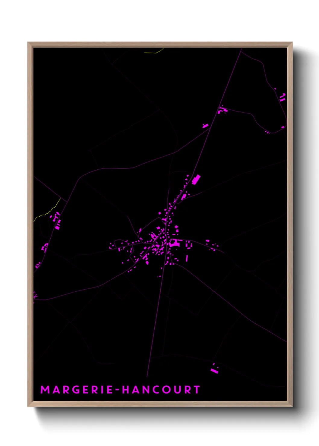 Un poster carteMargerie-Hancourt