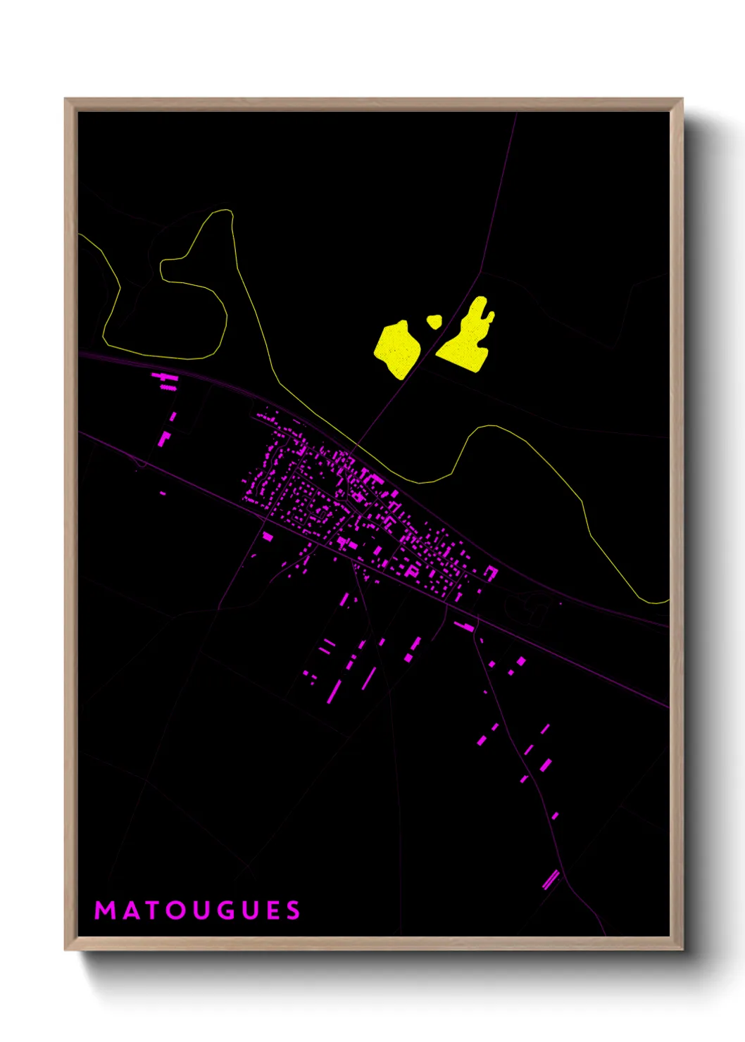 Une affiche de carte sur Matougues