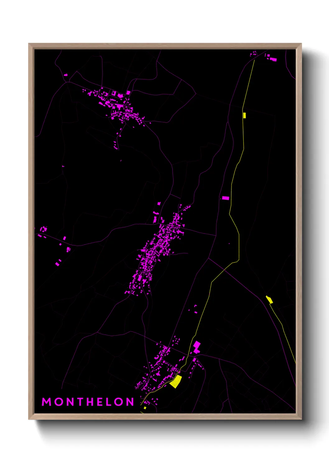 Une affiche de carte sur Monthelon