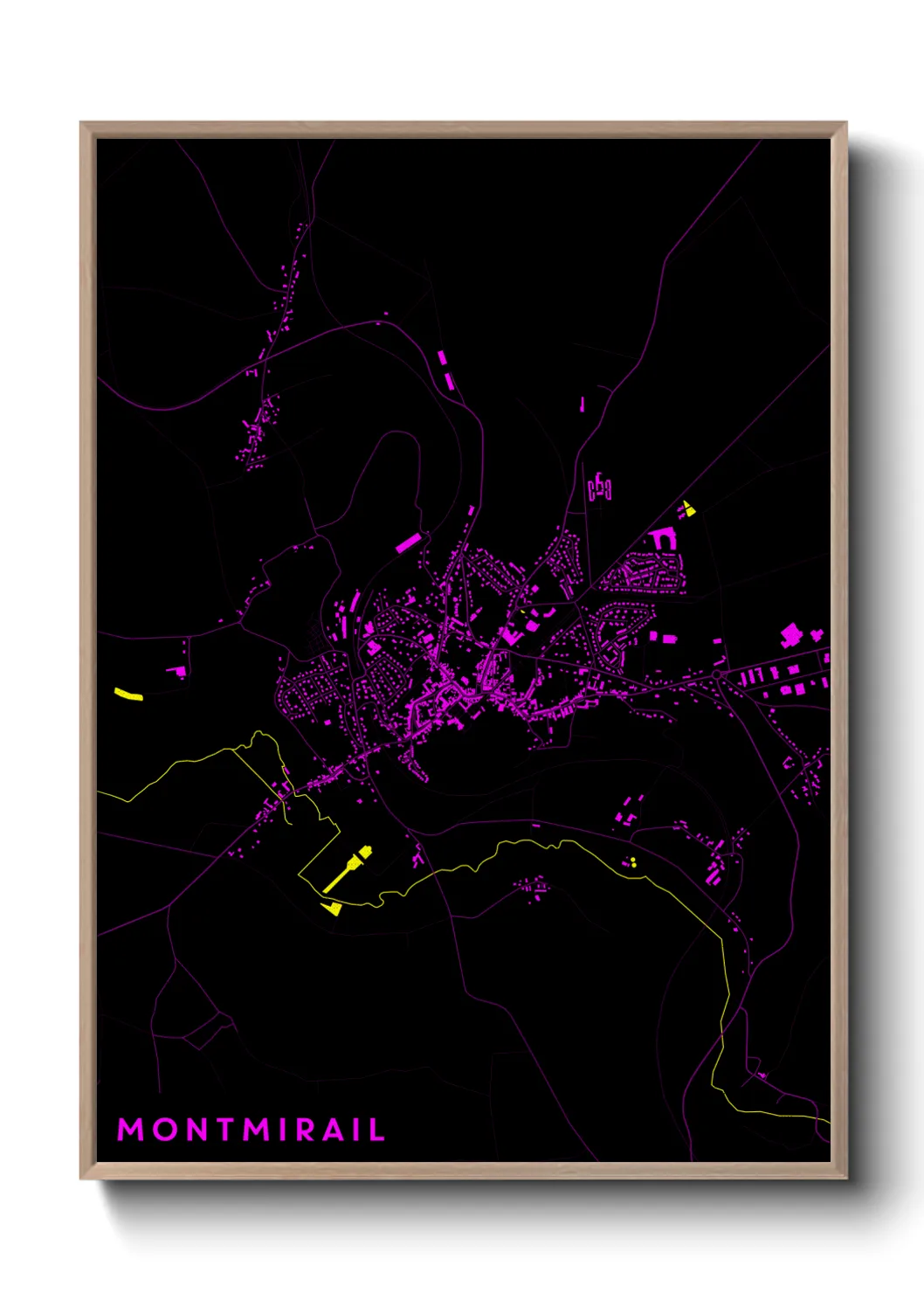Une affiche de carte sur Montmirail