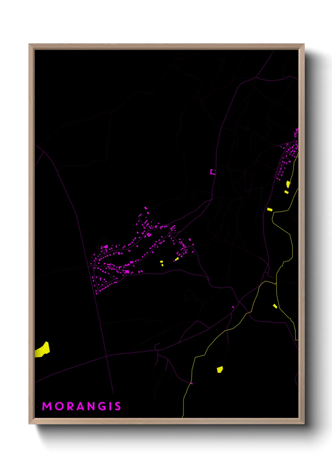Une affiche de carte sur Morangis