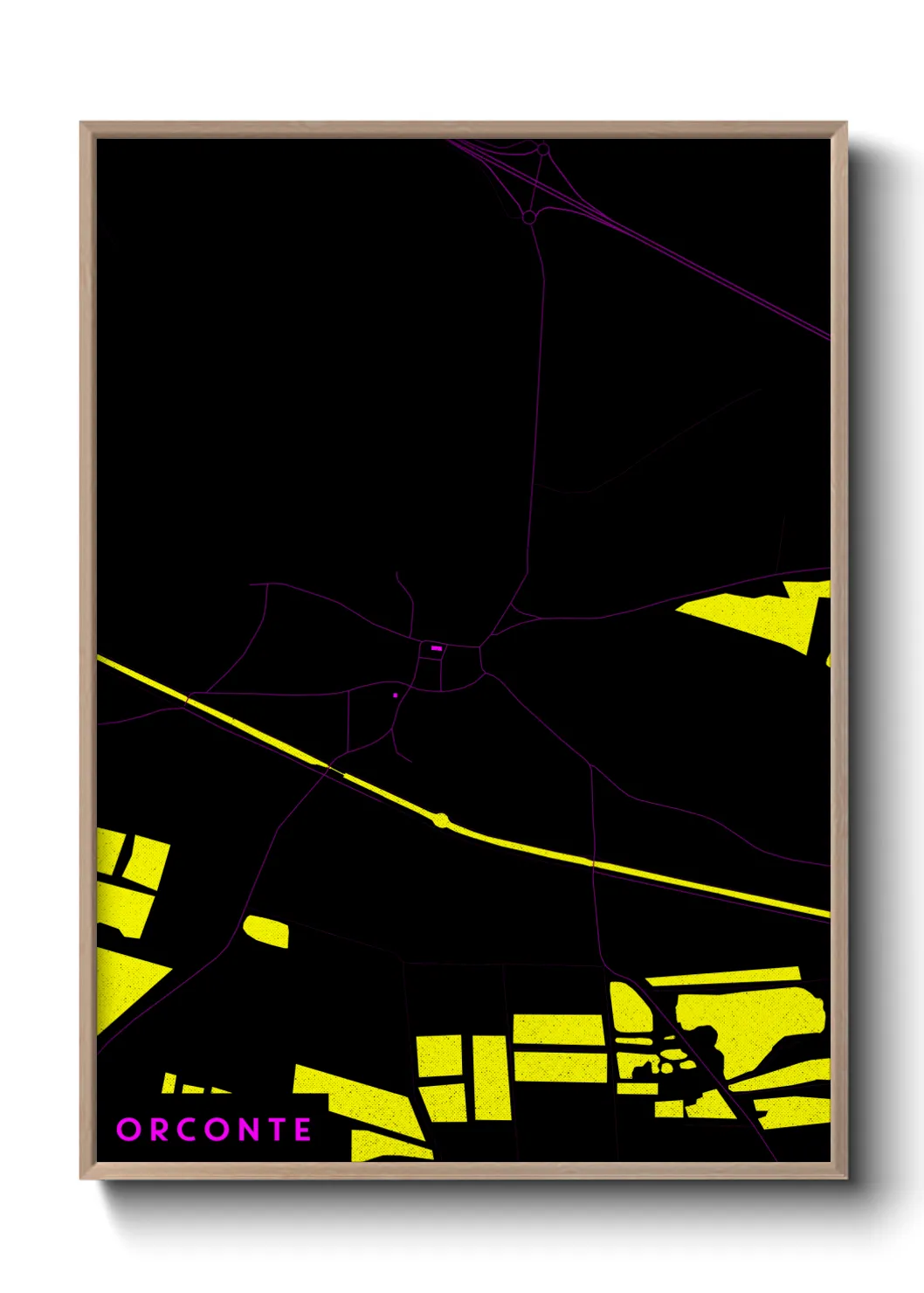 Une affiche de carte sur Orconte