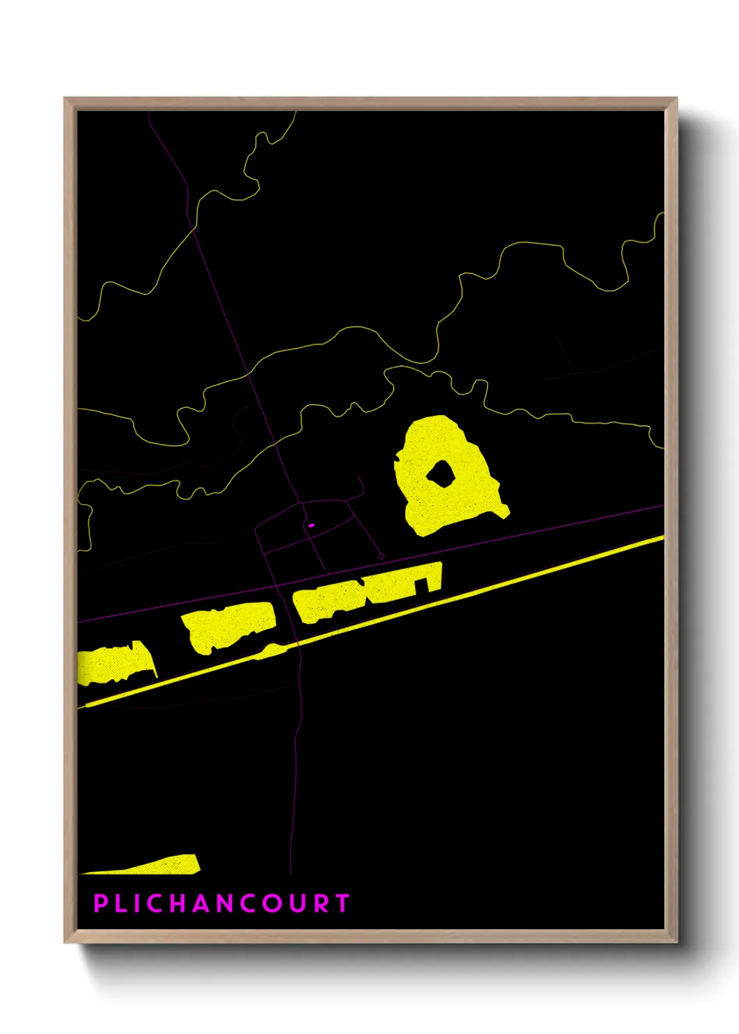 Une affiche de carte sur Plichancourt