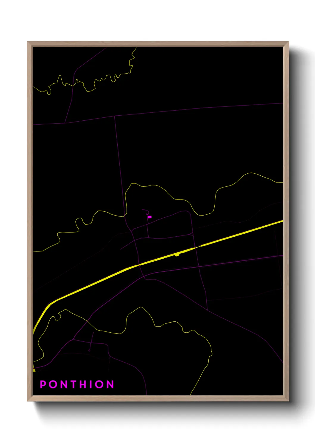 Une affiche de carte sur Ponthion