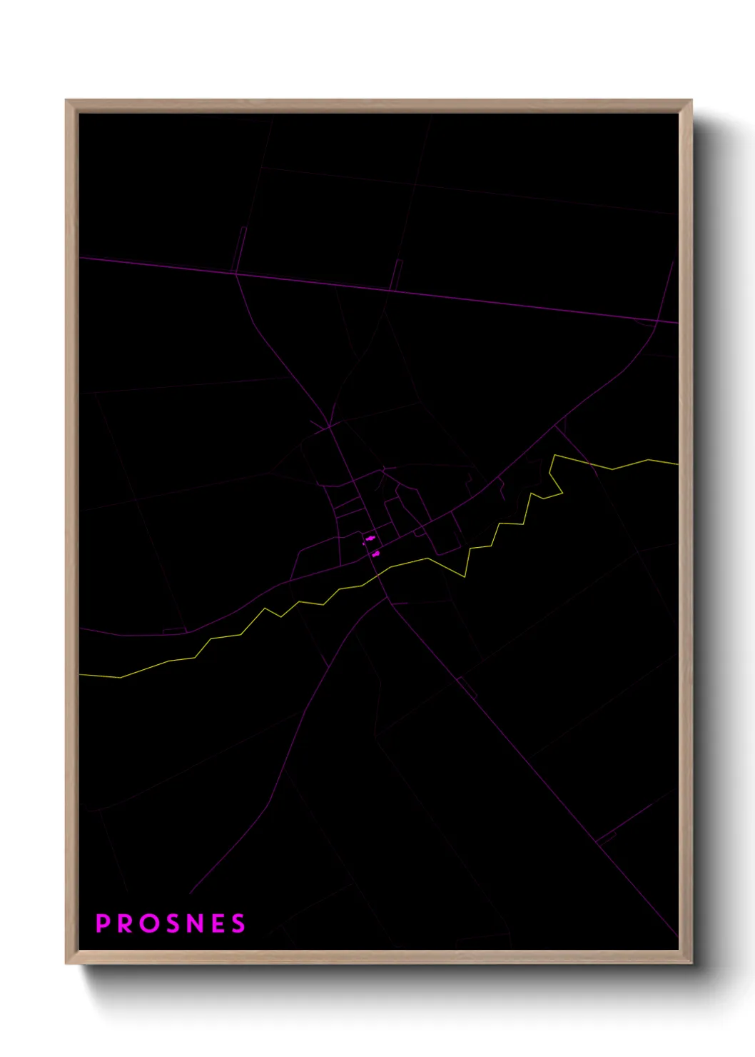 Une affiche de carte sur Prosnes