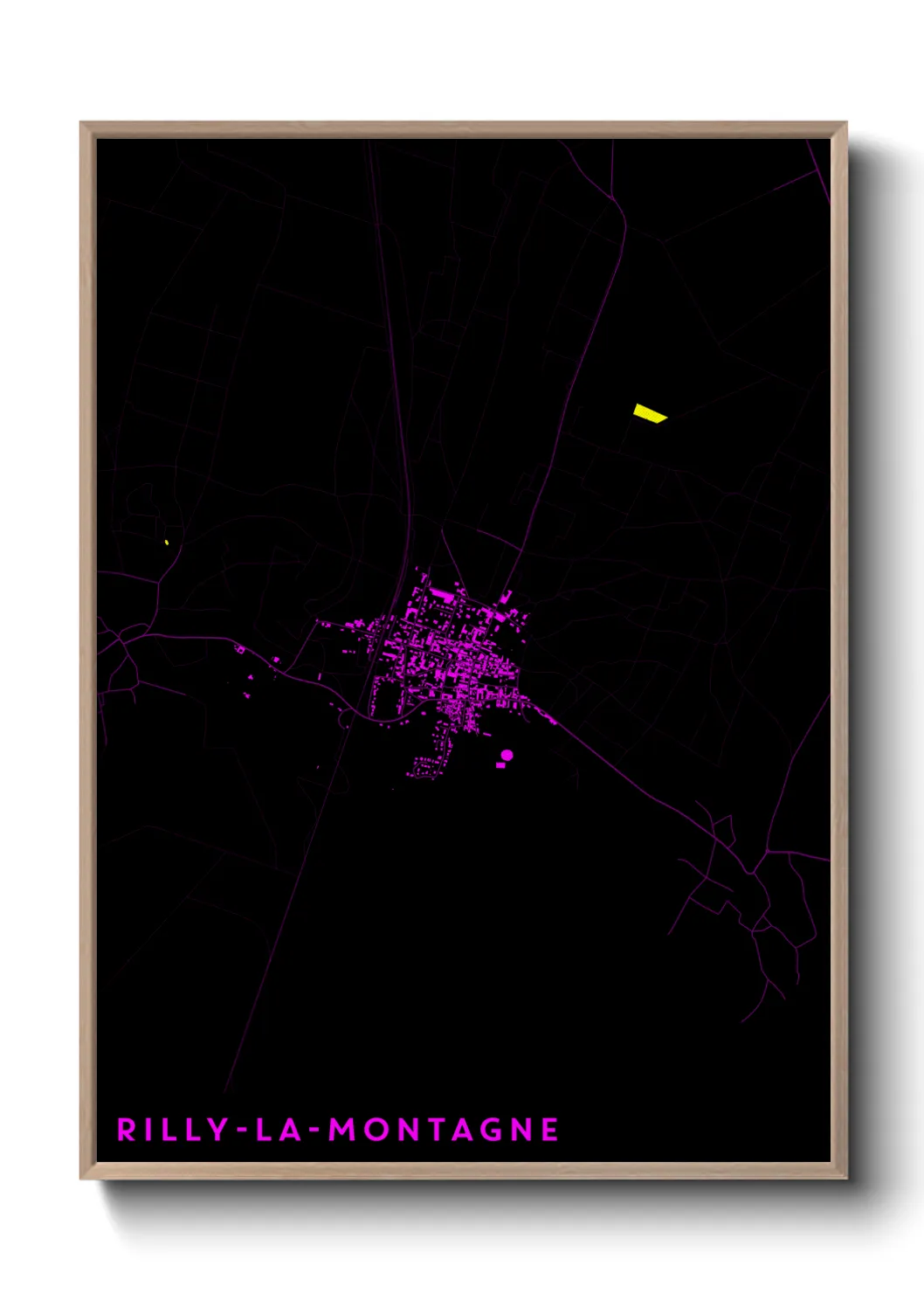 Une affiche de carte sur Rilly-la-Montagne