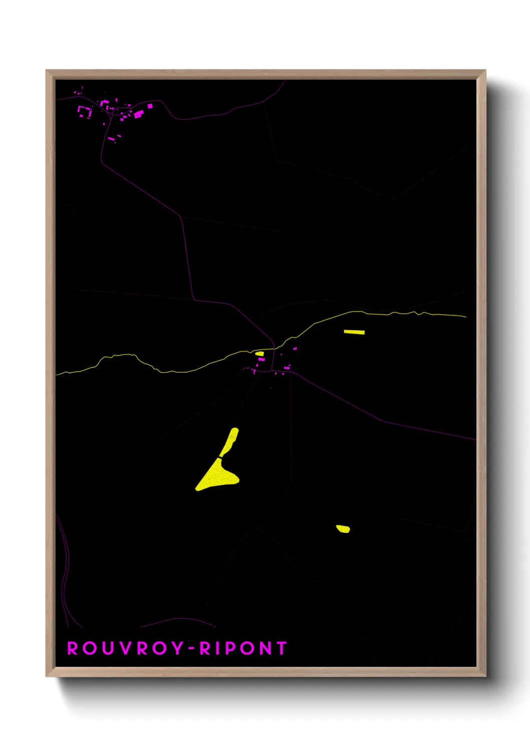 Une affiche de carte sur Rouvroy-Ripont
