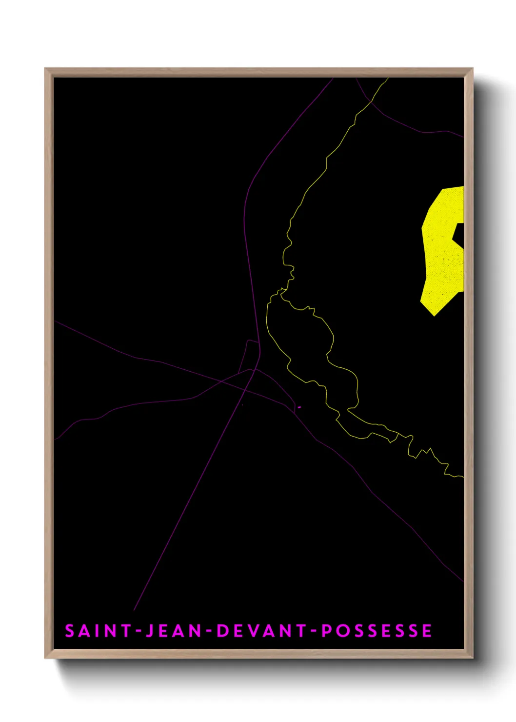 Une affiche de carte sur Saint-Jean-devant-Possesse