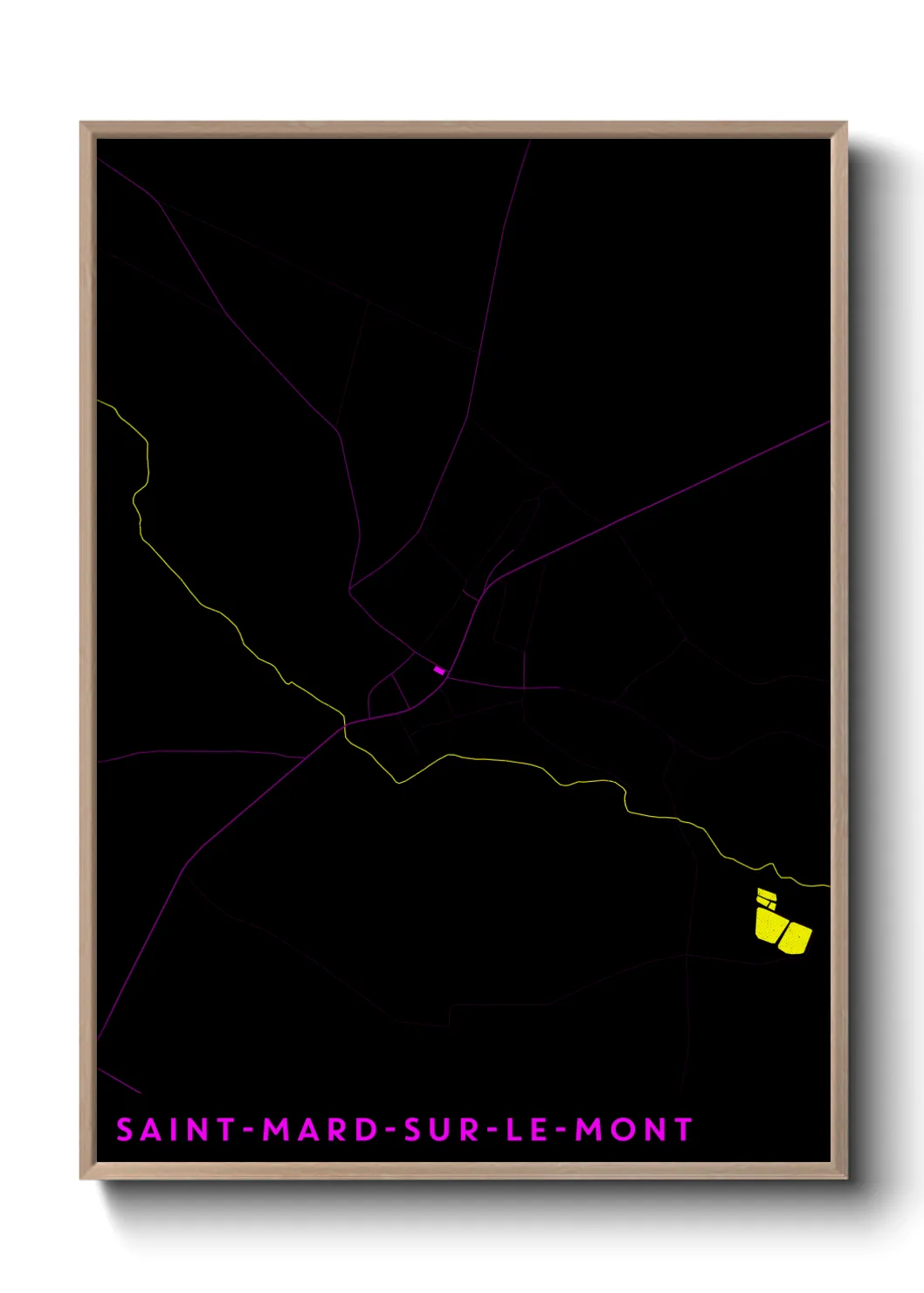 Une affiche de carte sur Saint-Mard-sur-le-Mont