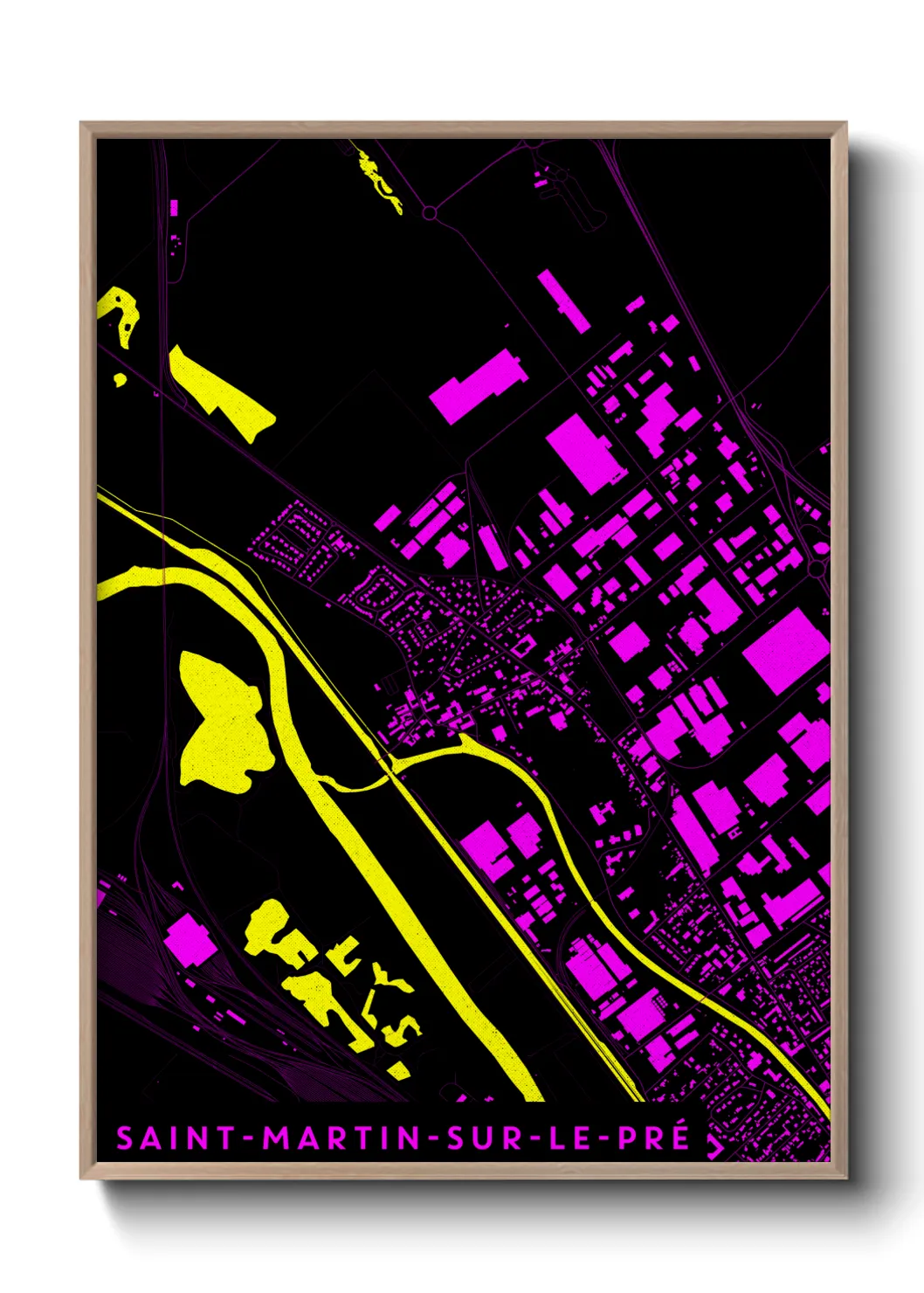 Un poster carteSaint-Martin-sur-le-Pré