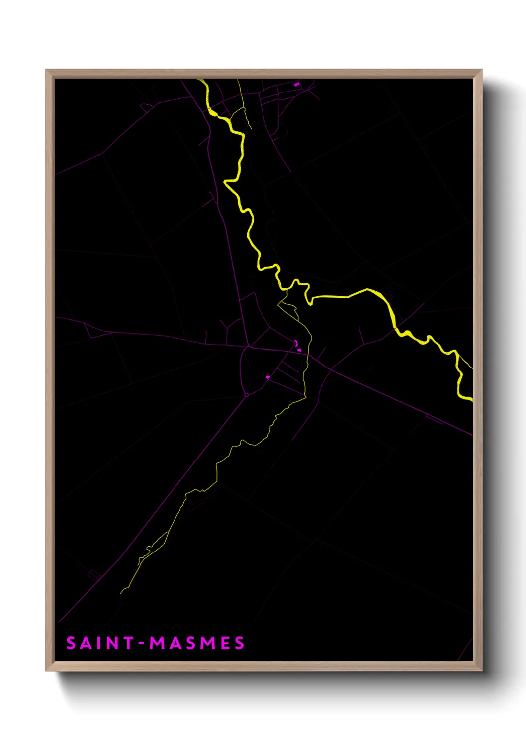 Une affiche de carte sur Saint-Masmes