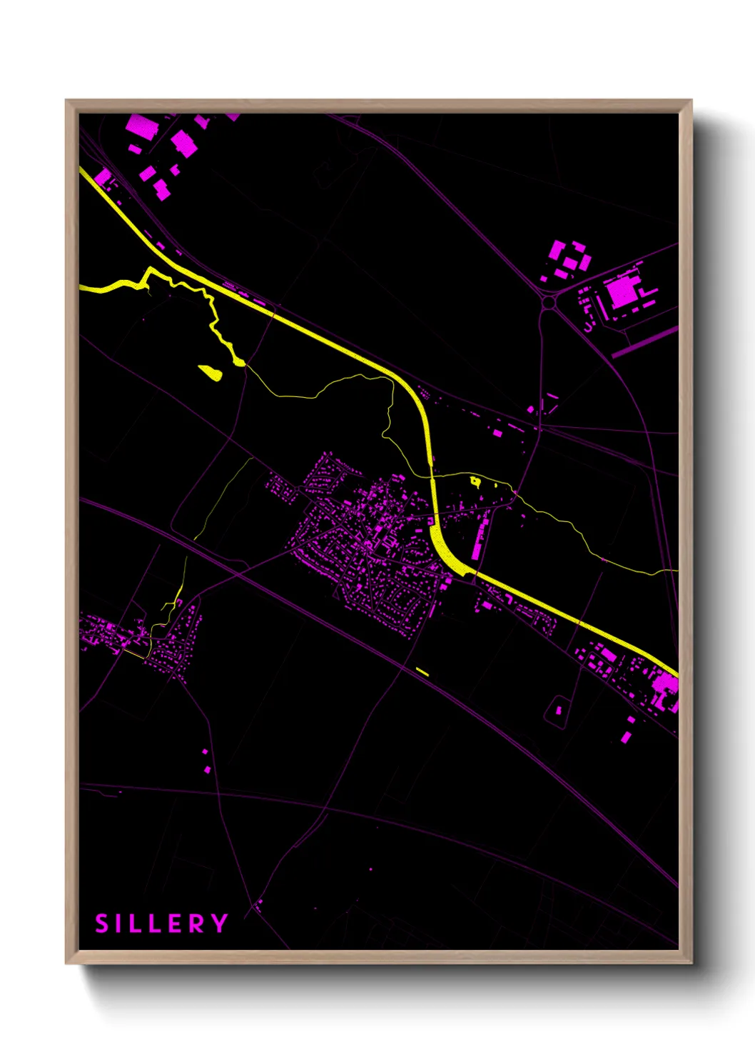 Une affiche de carte sur Sillery