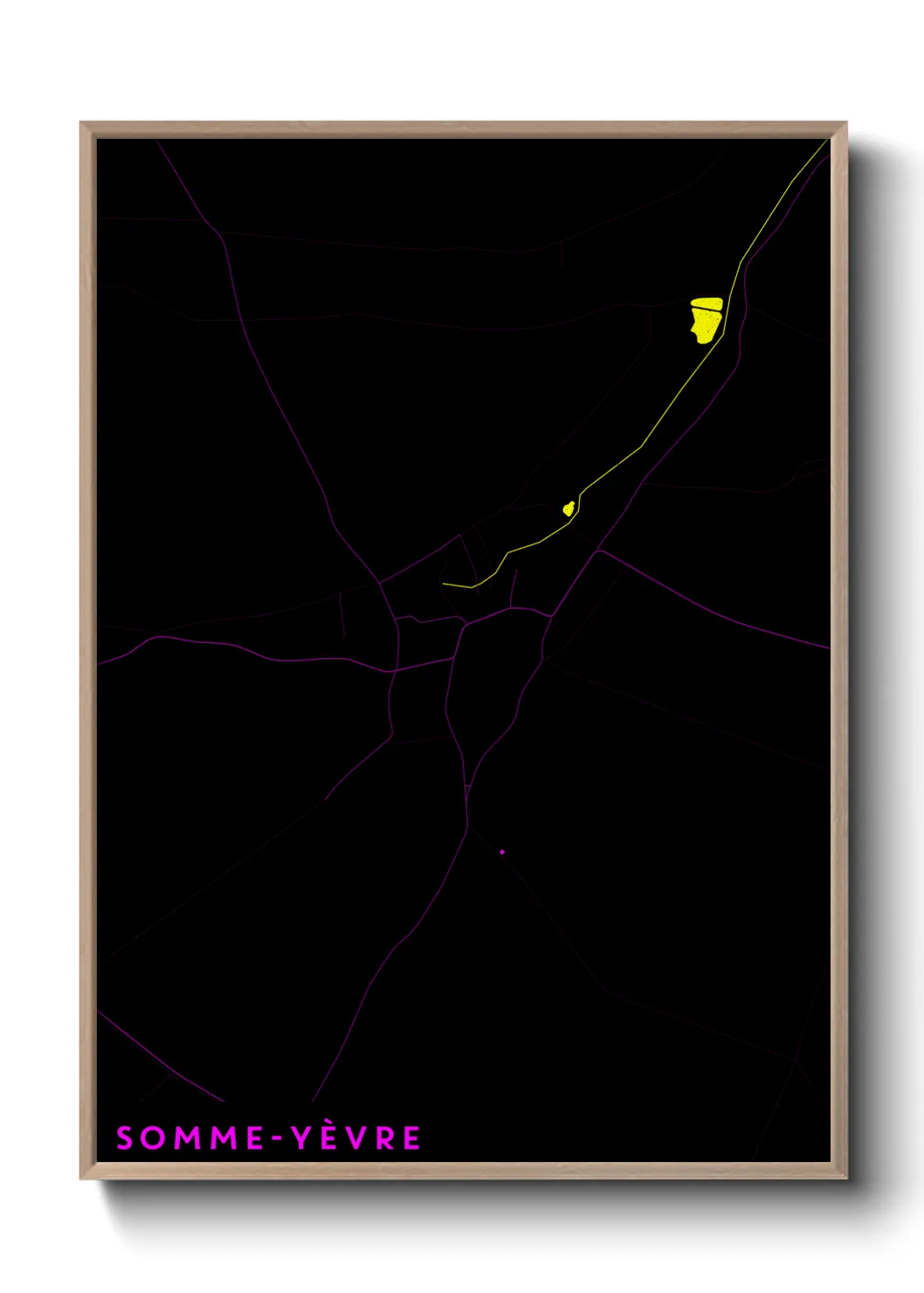 Une affiche de carte sur Somme-Yèvre