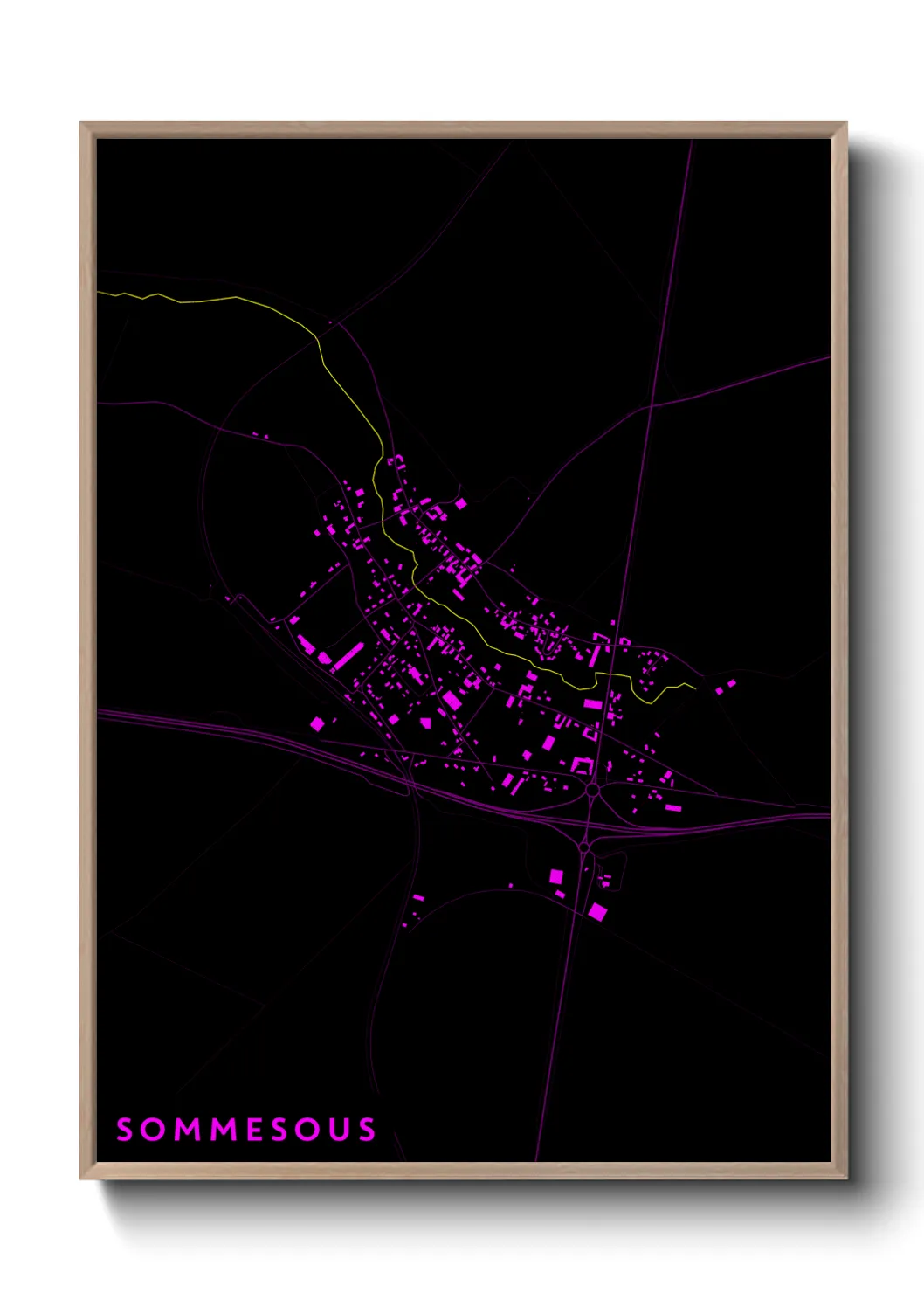 Une affiche de carte sur Sommesous