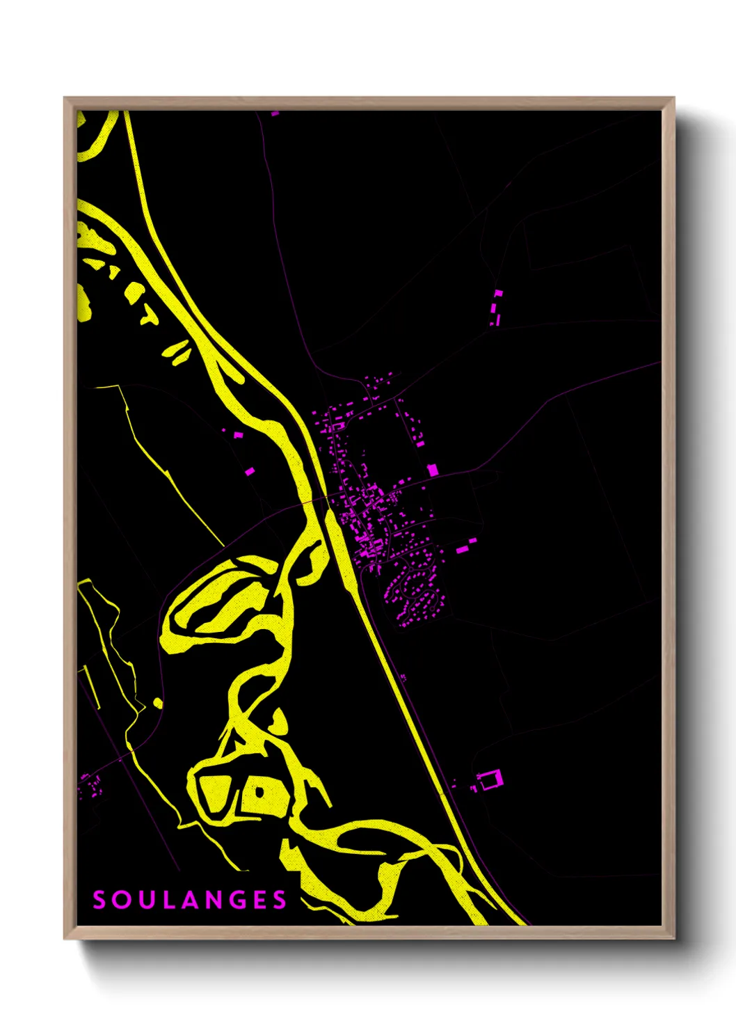 Une affiche de carte sur Soulanges