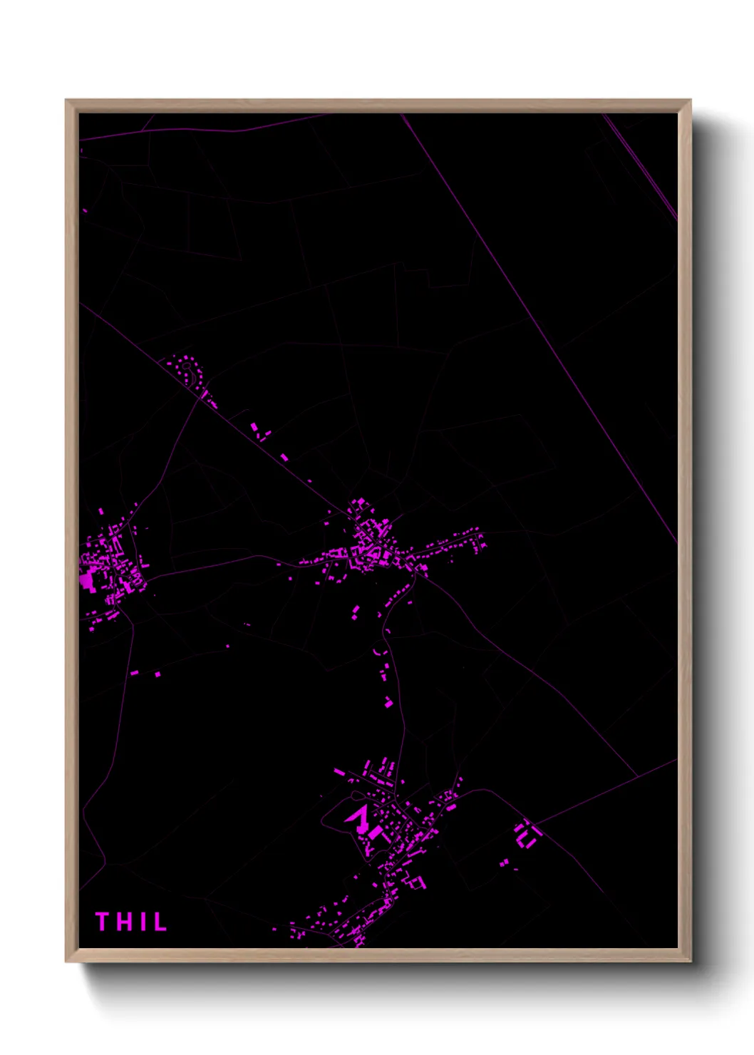 Une affiche de carte sur Thil