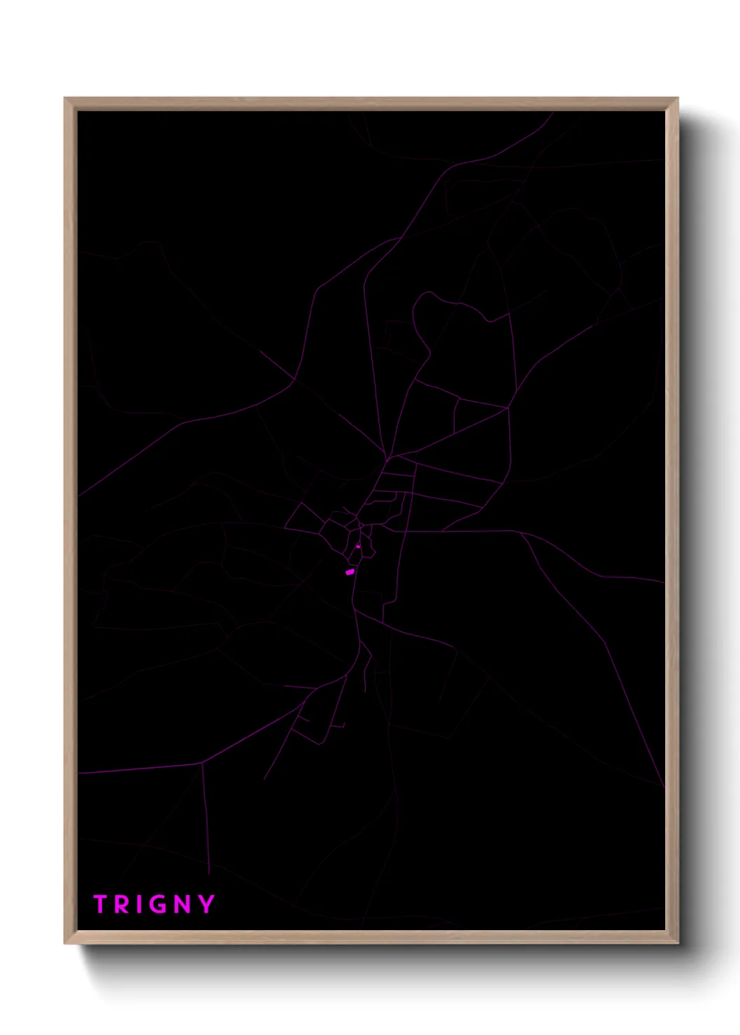 Une affiche de carte sur Trigny