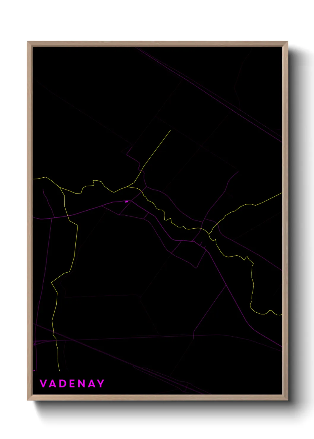 Une affiche de carte sur Vadenay