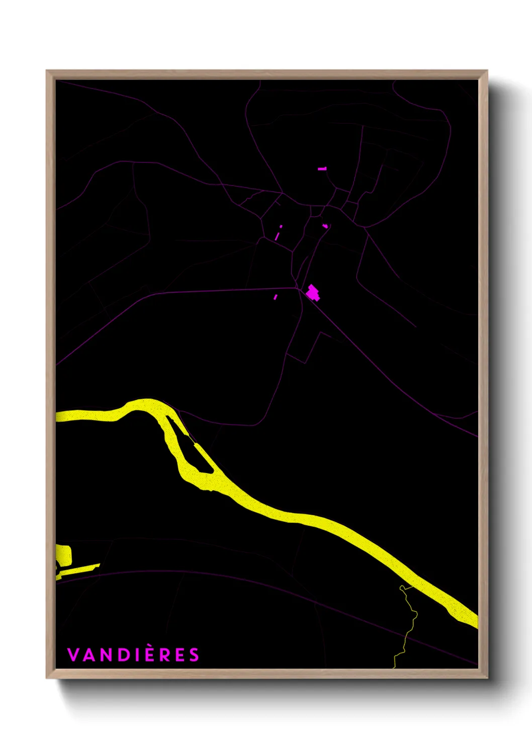 Une affiche de carte sur Vandières