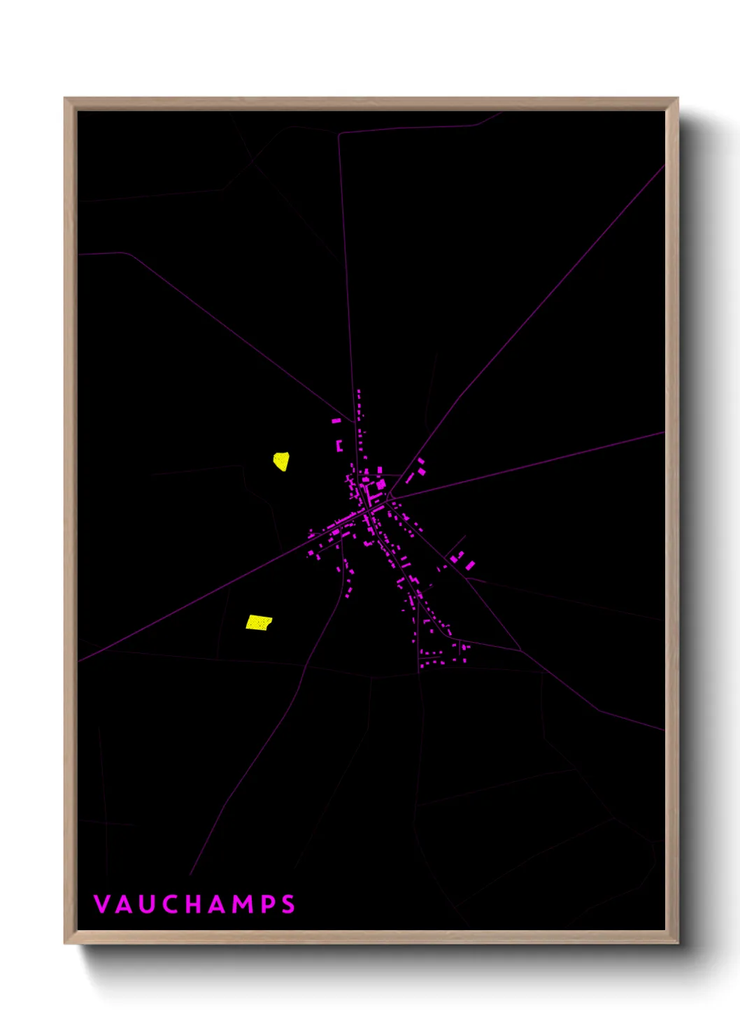 Une affiche de carte sur Vauchamps