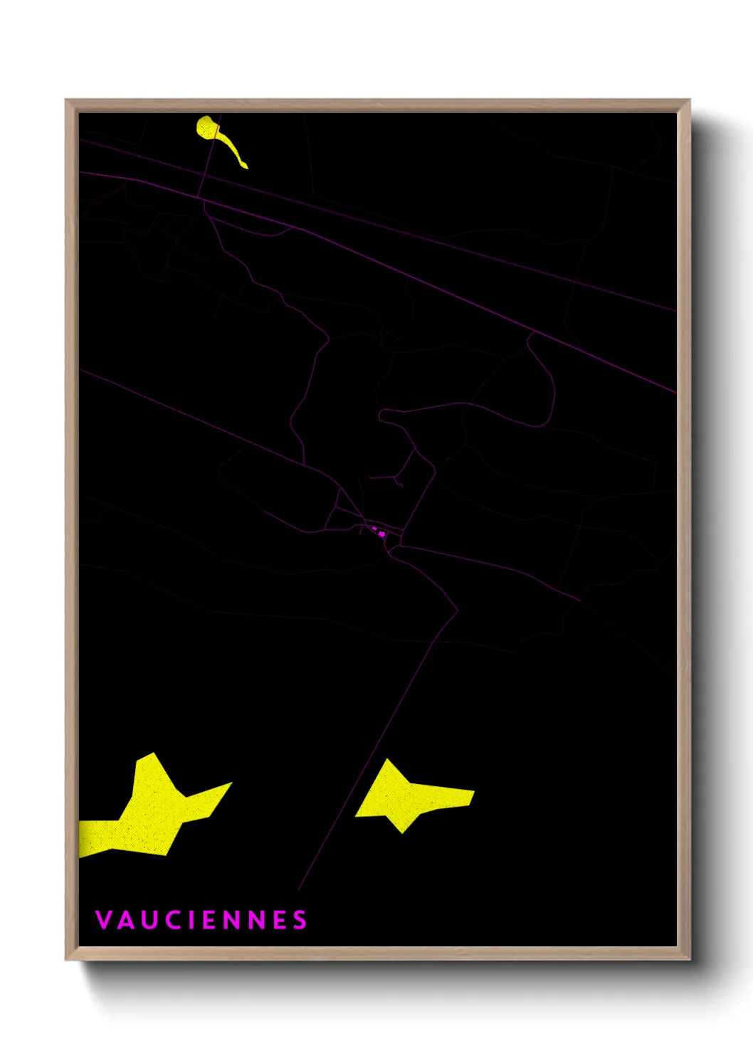 Une affiche de carte sur Vauciennes