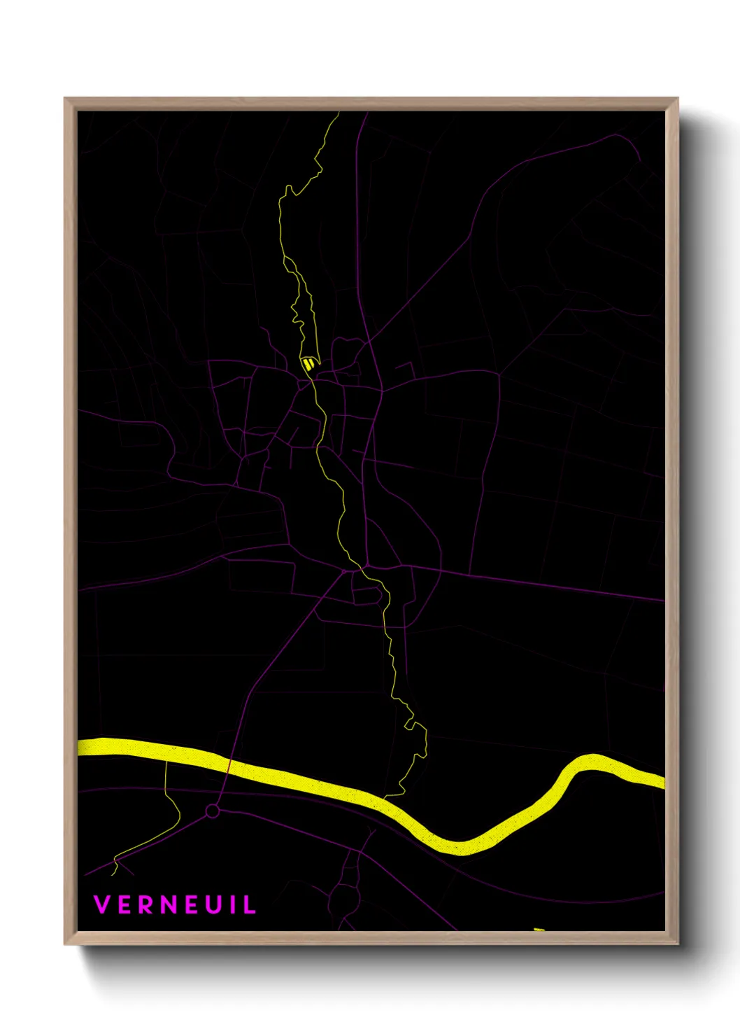 Une affiche de carte sur Verneuil