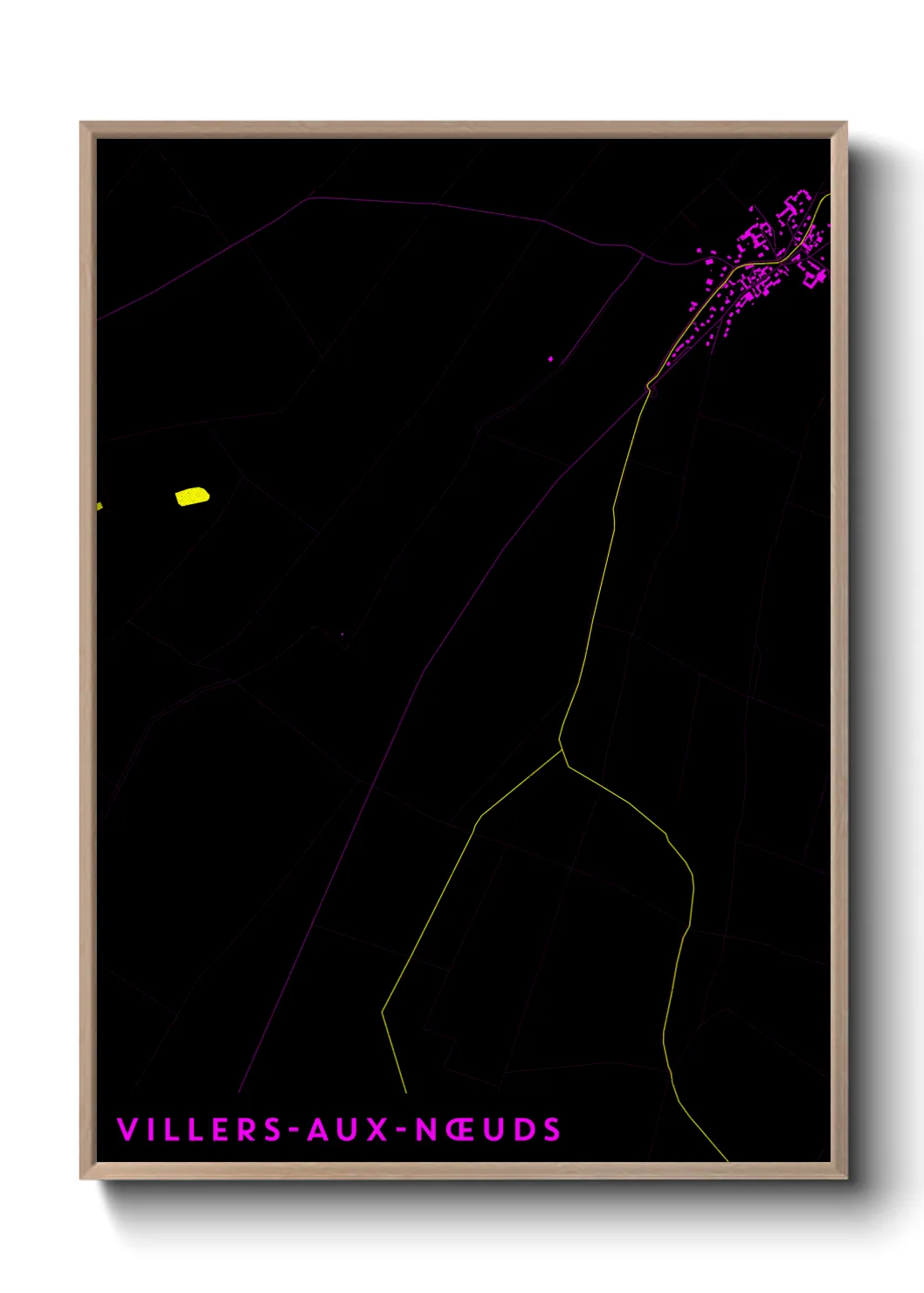 Une affiche de carte sur Villers-aux-Nœuds