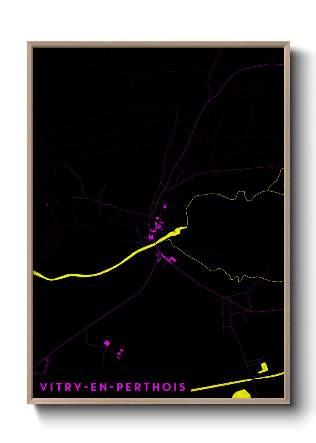 Une affiche de carte sur Vitry-en-Perthois