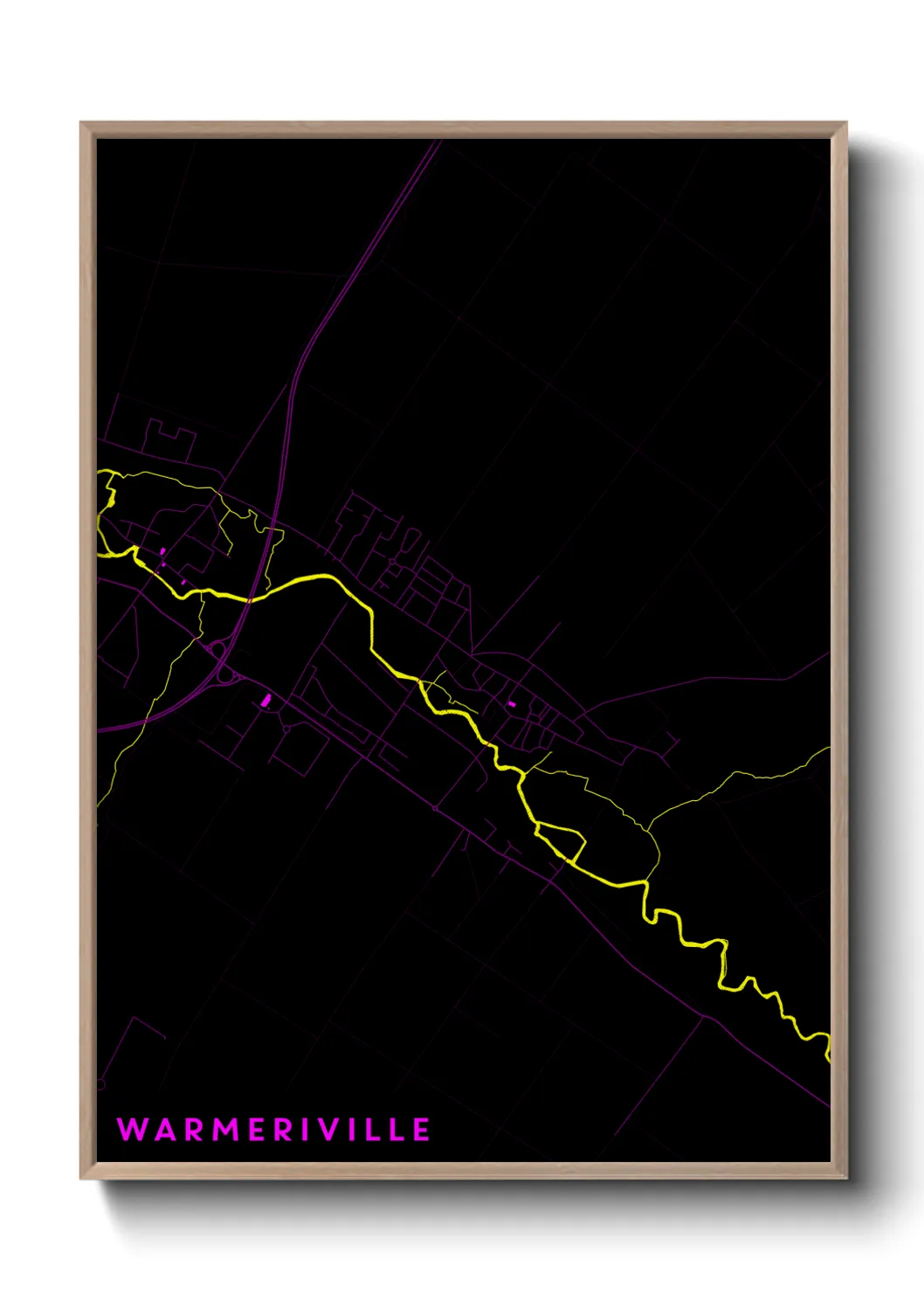 Une affiche de carte sur Warmeriville